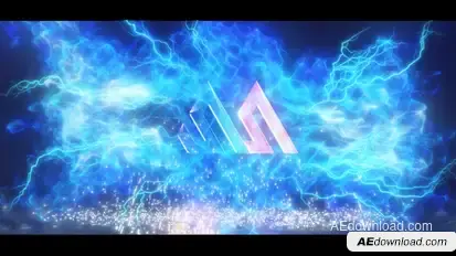 Electric Flash Lightning Sparks Explosion Logo Logo Stings template preview