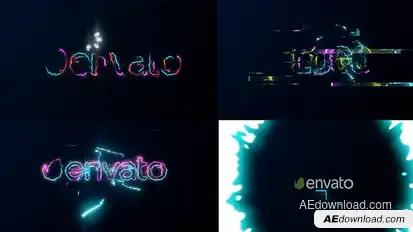 Electric Glitch Logo Logo Stings template preview