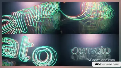 Electric Neon Intro Logo Stings template preview