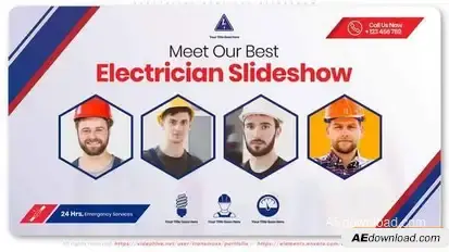 Electrical Services Slideshow Openers template preview