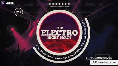 Electro Music Fest v2 Video Displays template preview
