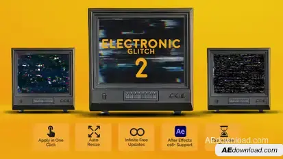 Electronic Glitch 2 Elements template preview