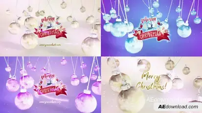 Elegant Baubles Swing Logo Stings template preview
