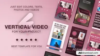 Elegant Burgundy Instagram Stories Promo Video Displays template preview