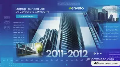 Elegant Business Timeline Slideshow Video Displays template preview