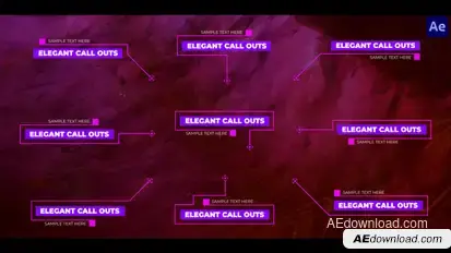 Elegant Call Outs | After Effects Titles template preview