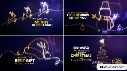 Elegant Christmas Greetings // Christmas Wishes Openers template preview
