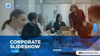 Elegant Corporate Slideshow Video Displays template preview