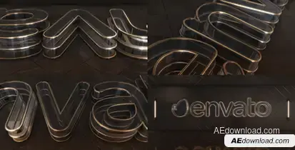 Elegant Glass and Gold Logo Reveal Logo Stings template preview