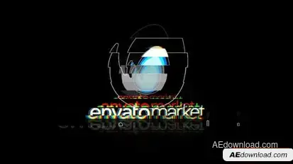 Elegant Glitch Logo Reveal Logo Stings template preview