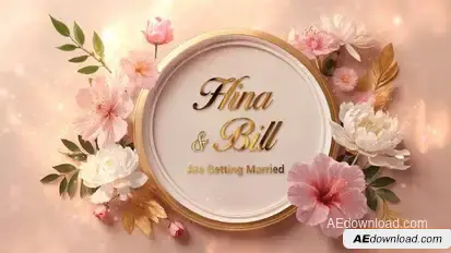 Videohive Elegant Golden Wedding Invitation Slideshow Video Displays template preview