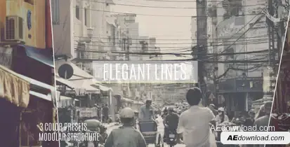 Elegant Lines Slideshow Video Displays template preview