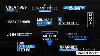 Elegant Lower Third Titles Elements template preview