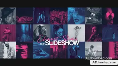 Elegant Mosaic Slideshow Video Displays template preview
