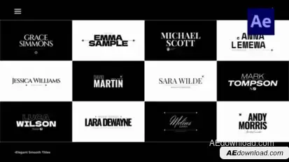 Elegant Smooth Titles /Ae Titles template preview