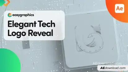 Elegant Tech Logo Reveal Logo Stings template preview