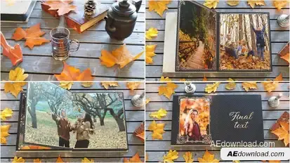 Elegant Vintage Autumn Slideshow Video Displays template preview