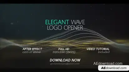 Elegant Wave Logo Opener  l  Particles Lines Logo Opener Openers template preview