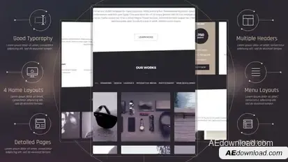 Elegant Website Presentation Product Promo template preview