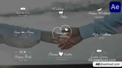 Elegant Wedding Titles for After Effects Titles template preview