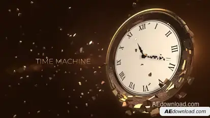 Element 3D Clock Titles template preview