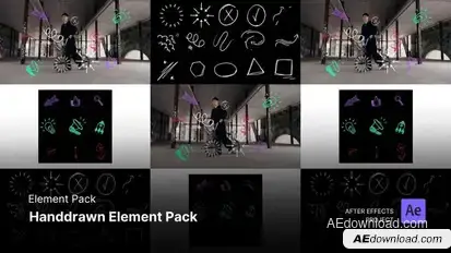 Element Pack - Handdrawn Element Pack After Effects Template Elements template preview