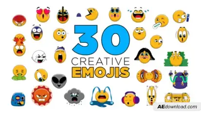 Emoji - 30 Creative Emojis Elements template preview