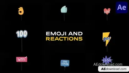 Emoji And Reactions for After Effects Titles template preview