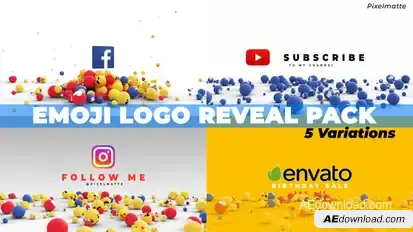 Emoji Logo Reveal Pack Logo Stings template preview