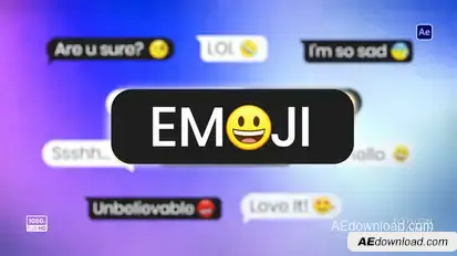Emoticon Animated Pack Elements template preview
