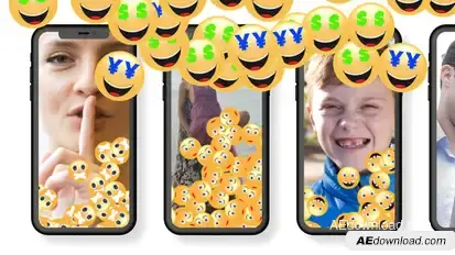 Emoticon Transitions Elements template preview
