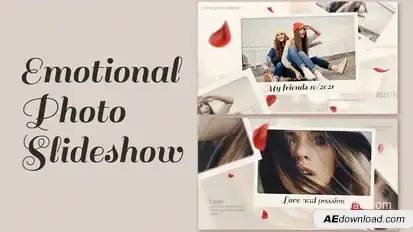 Emotional memories Photo slideshow Video Displays template preview
