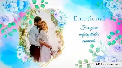 Emotional Wedding Slideshow Video Displays template preview