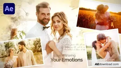 Emotional Wedding Slideshow | Romantic Love Story Video Displays template preview