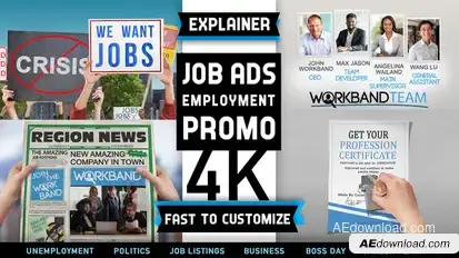 Employment Jobs Career Politics Crisis Product Promo template preview
