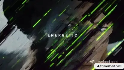 Energetic | Glitch Video Opener Openers template preview