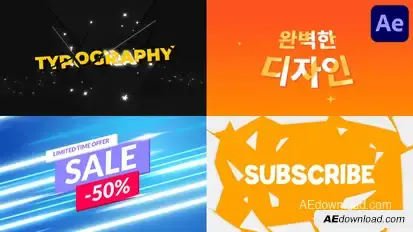 Energetic Typography for After Effects Titles template preview