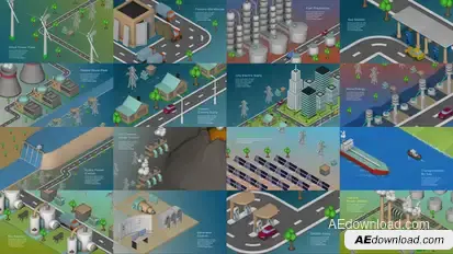 Energy And Industry Scenes And Elements Elements template preview
