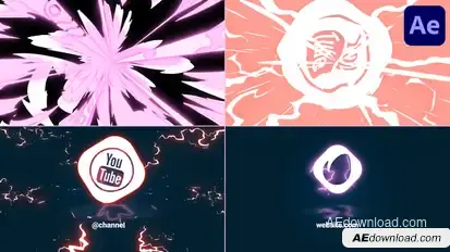 Energy Blast Logo Reveal for After Effects Logo Stings template preview