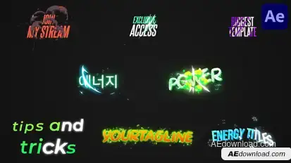 Energy Flash FX Titles for After Effects Titles template preview