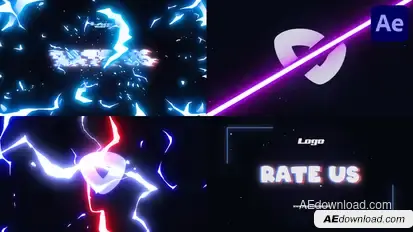 Energy Glitch Logo for After Effects Logo Stings template preview