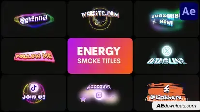 Energy Smoke Titles | After Effects Titles template preview