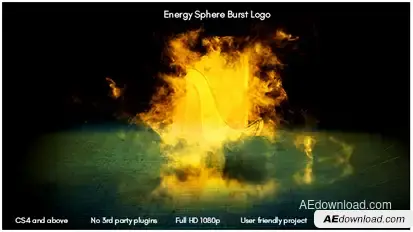 Energy Sphere Burst Logo Logo Stings template preview