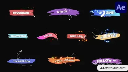 Energy Splats Titles for After Effects Titles template preview