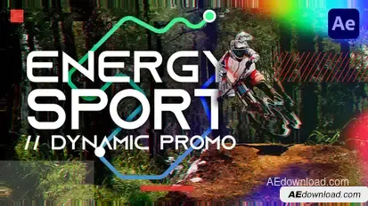 Energy Sport // Dynamic Promo Video Displays template preview