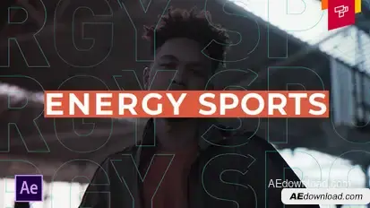 Energy Sports Intro Video Displays template preview