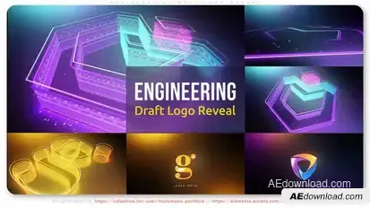 Engineering Draft Logo Reveal Logo Stings template preview