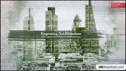 Engraving Art Slideshow Openers template preview