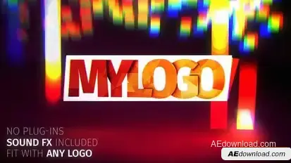Epic 3D Glitch Logo Logo Stings template preview
