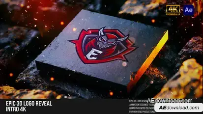 Epic 3D Logo Reveal Intro 4K Logo Stings template preview